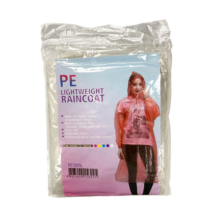 Disposable Rain Poncho - Adult Size - Afterschool Fun
